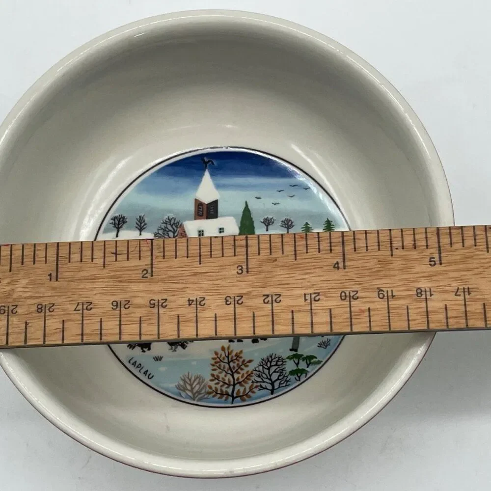 Villeroy & Boch Cereal Bowl Naif Christmas G Laplau Red Trim Soup Salad 5
